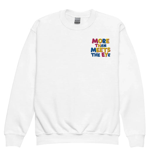 More Than Meets The Eye | Youth Crewneck Embroidered Sweatshirt - AwRans Clothing