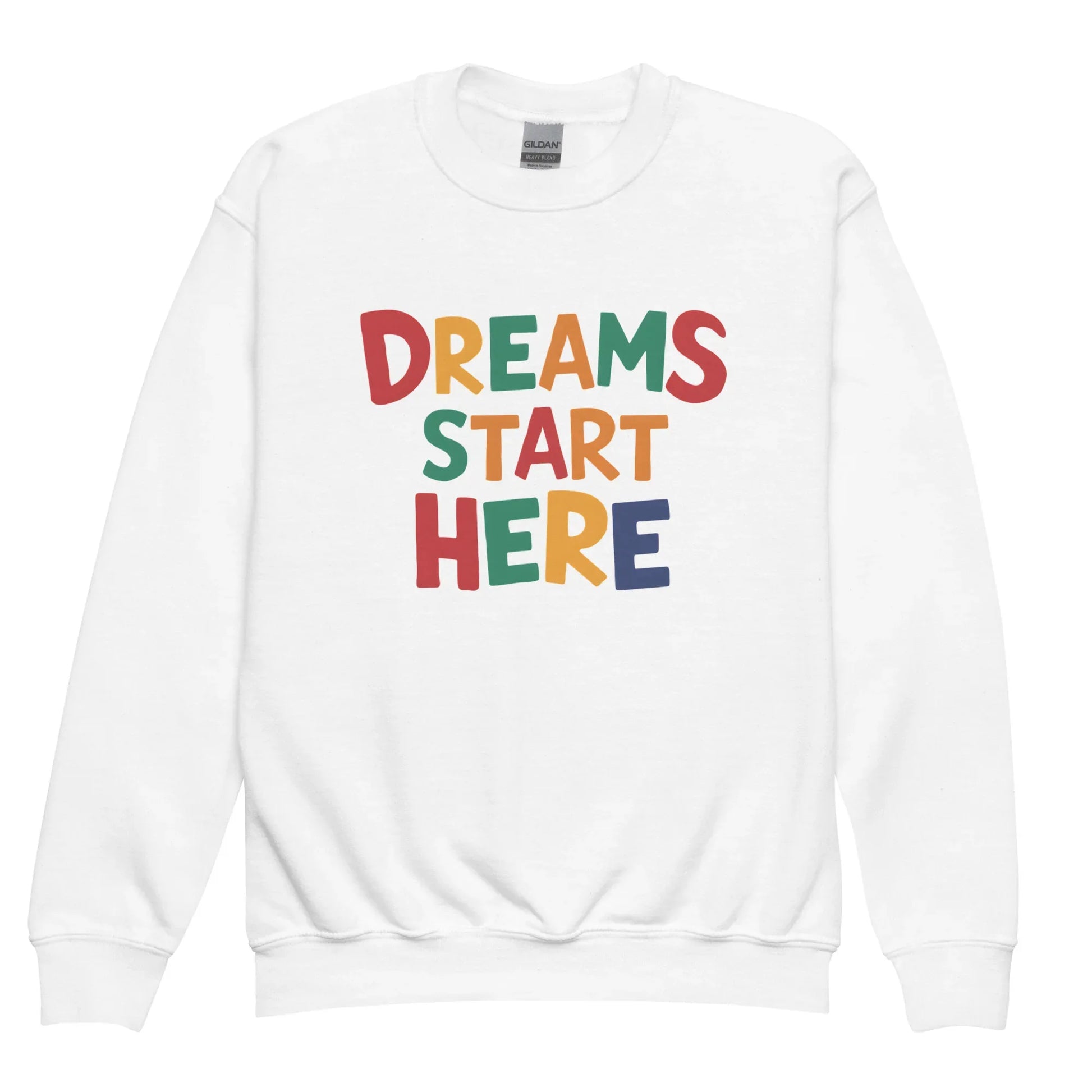 Dreams Start Here | Youth Crewneck Sweatshirt - AwRans Clothing