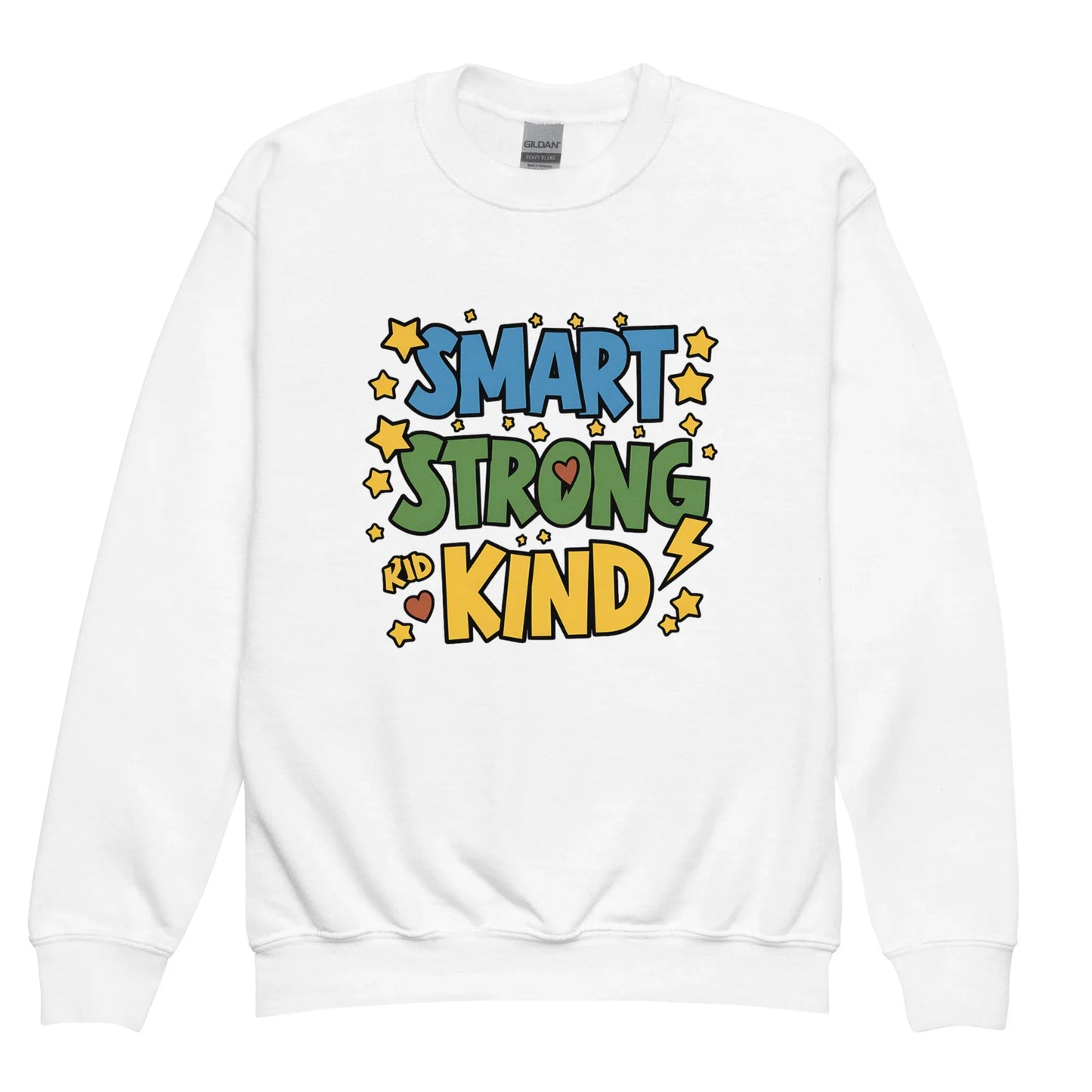 Smart, Strong And Kind | Youth Crewneck Sweatshirt - AwRans Clothing
