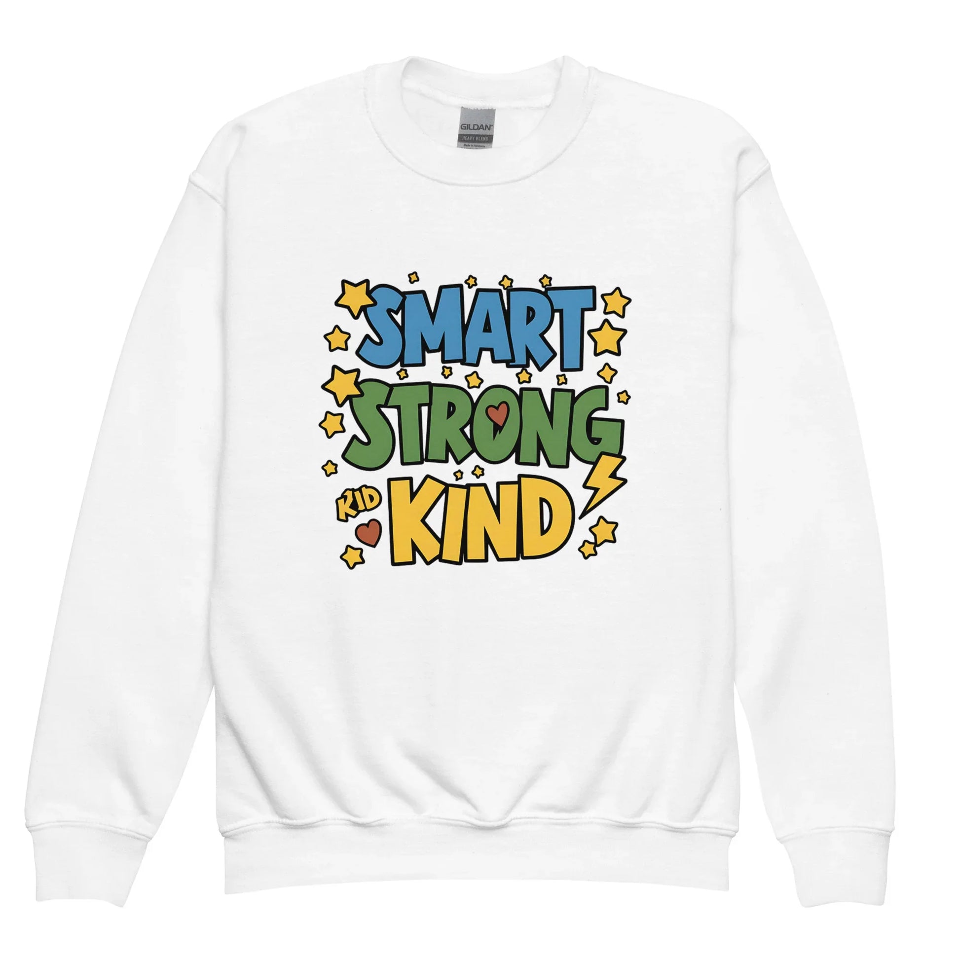 Smart, Strong And Kind | Youth Crewneck Sweatshirt - AwRans Clothing