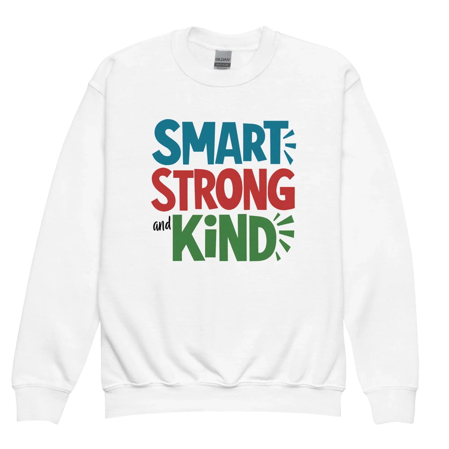 Smart, Strong And Kind | Youth Crewneck Sweatshirt - AwRans Clothing