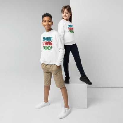 Smart, Strong And Kind | Youth Crewneck Sweatshirt - AwRans Clothing
