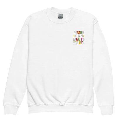 More Than Meets The Eye | Youth Crewneck Embroidered Sweatshirt - AwRans Clothing