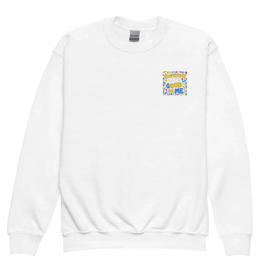 Confidence Looks Good On Me | Youth Crewneck Embroidered Sweatshirt - AwRans Clothing