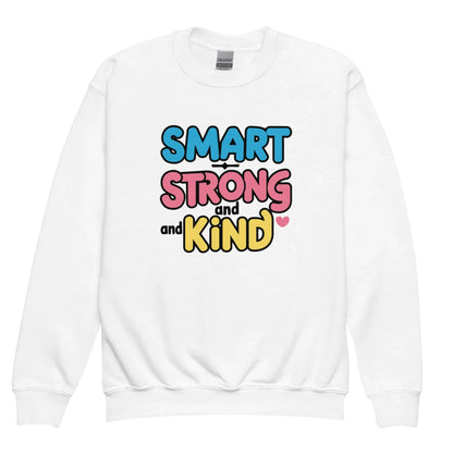 Smart Strong And Kind | Youth Crewneck Sweatshirt - AwRans Clothing