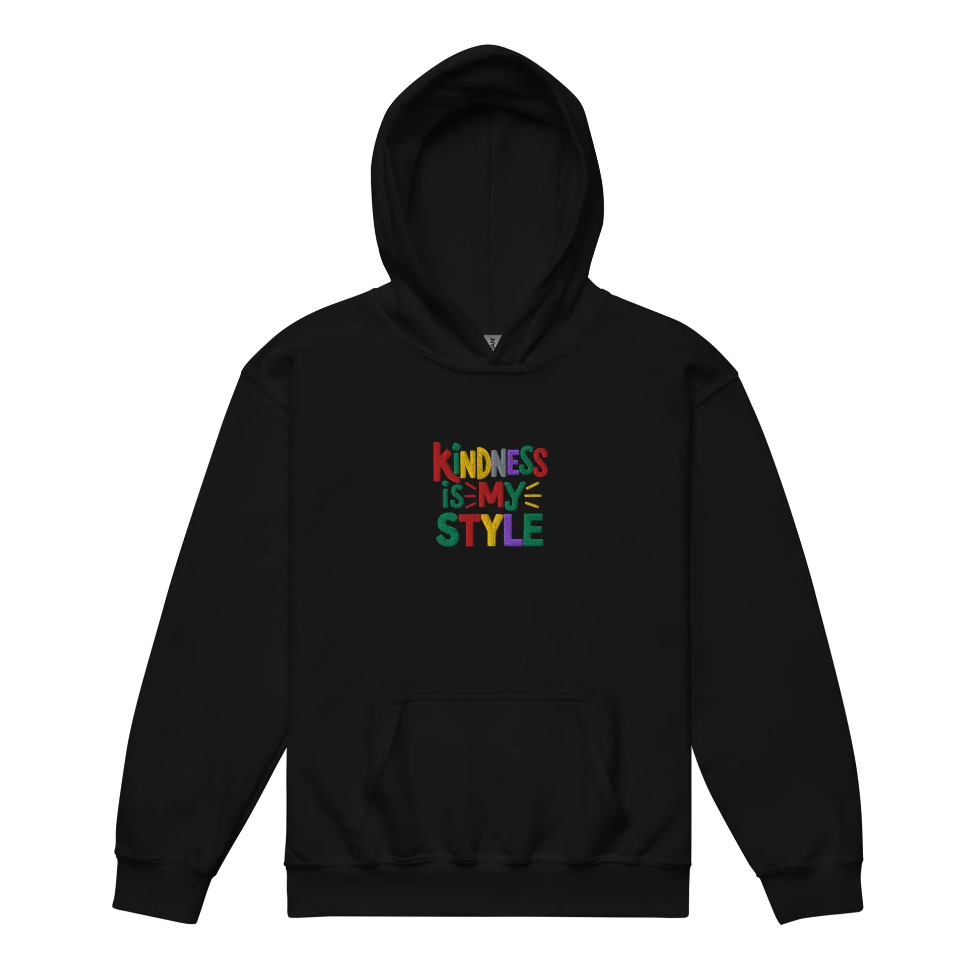 Kindness Is My Style | Youth Heavy Blend Embroidered Hoodie - AwRans Clothing
