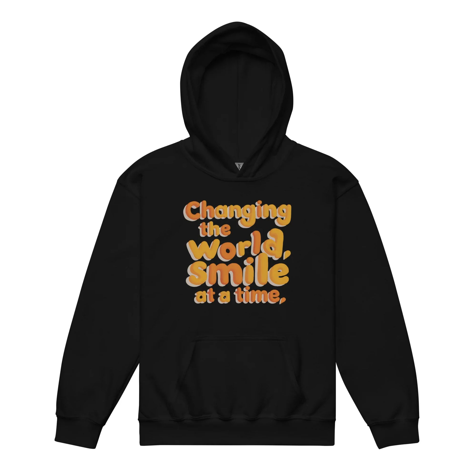 Changing The World Smile At A Time | Youth Heavy Blend Hoodie - AwRans Clothing