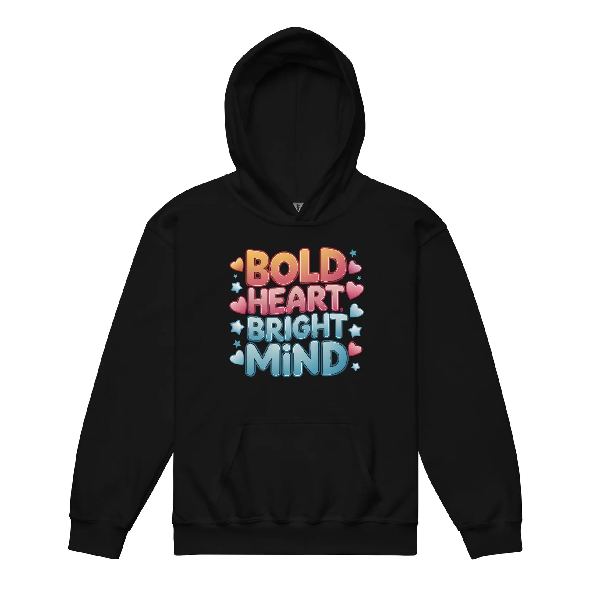 Bold Heart Bright Mind | Youth Heavy Blend Hoodie - AwRans Clothing