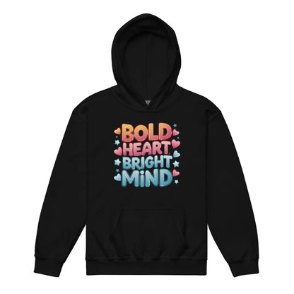 Bold Heart Bright Mind | Youth Heavy Blend Hoodie - AwRans Clothing