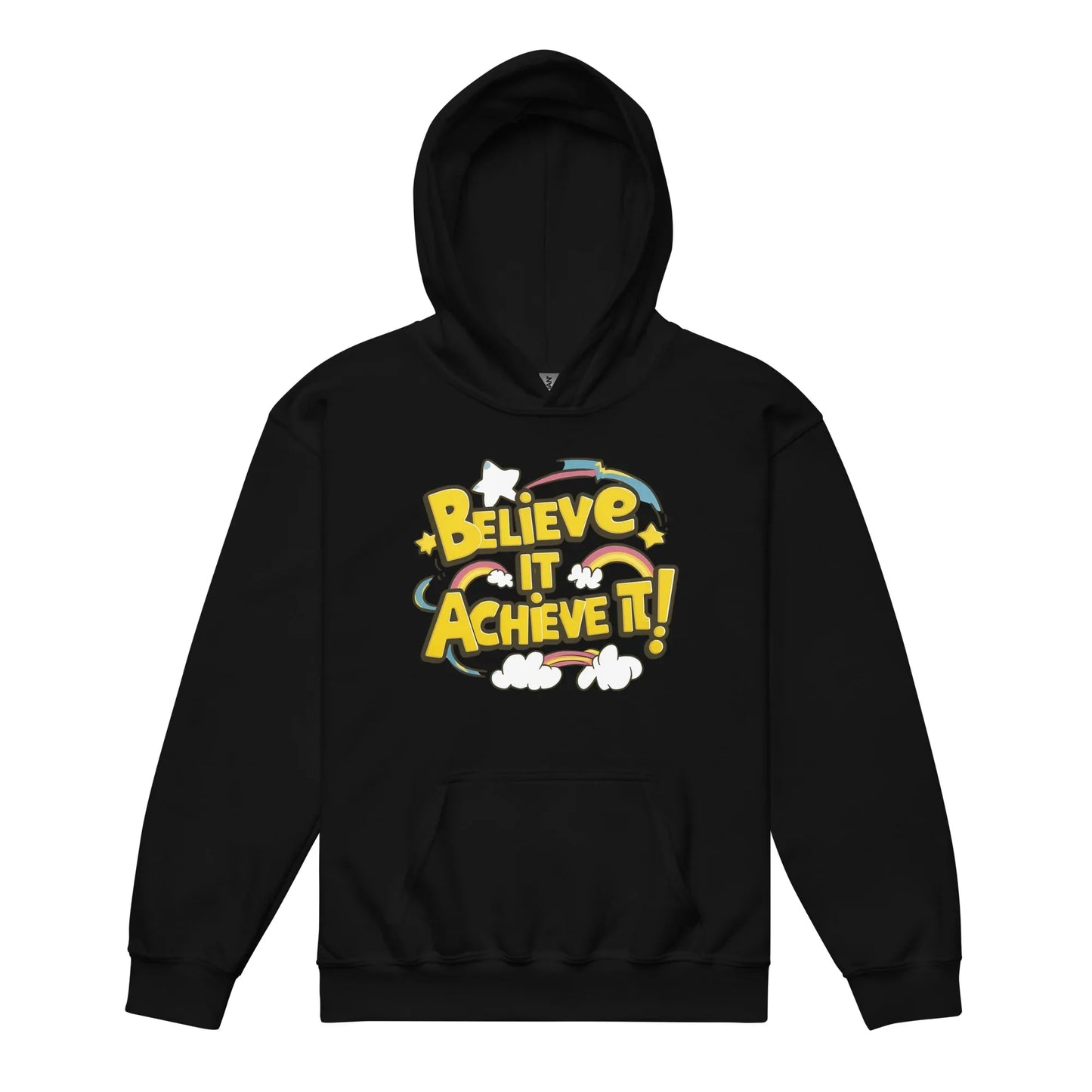 Believe It Achieve It | Youth Heavy Blend Hoodie - AwRans Clothing