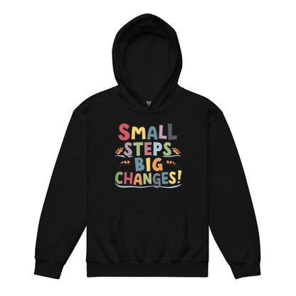 Small Steps Big Changes | Youth Heavy Blend Hoodie - AwRans Clothing