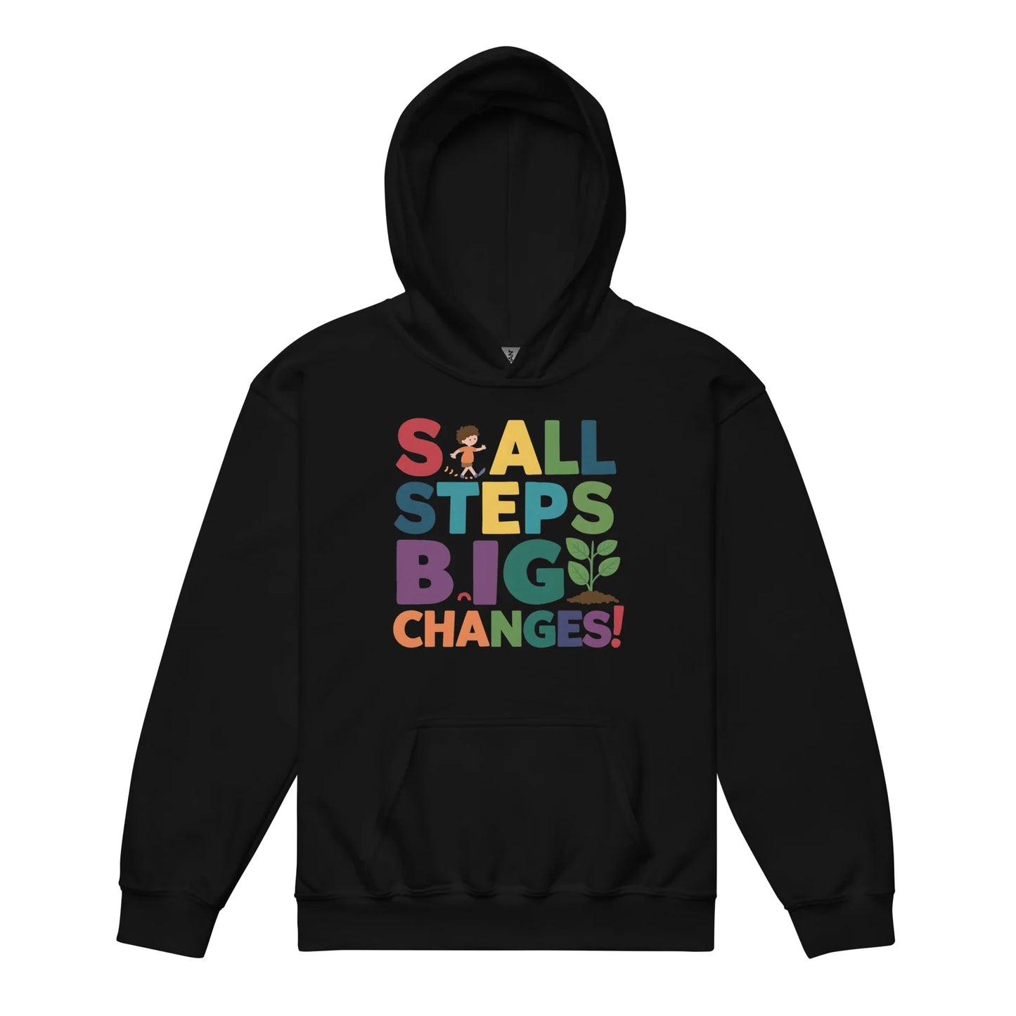Small Steps Big Changes | Youth Heavy Blend Hoodie - AwRans Clothing