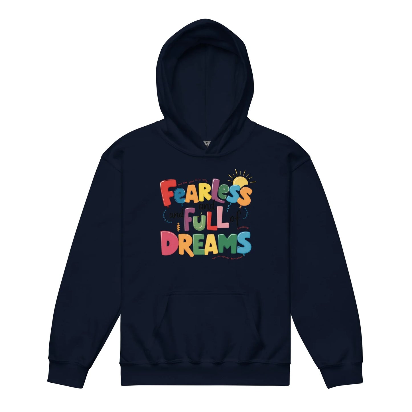 Fearless And Full Of Dreams | Youth Heavy Blend Hoodie - AwRans Clothing