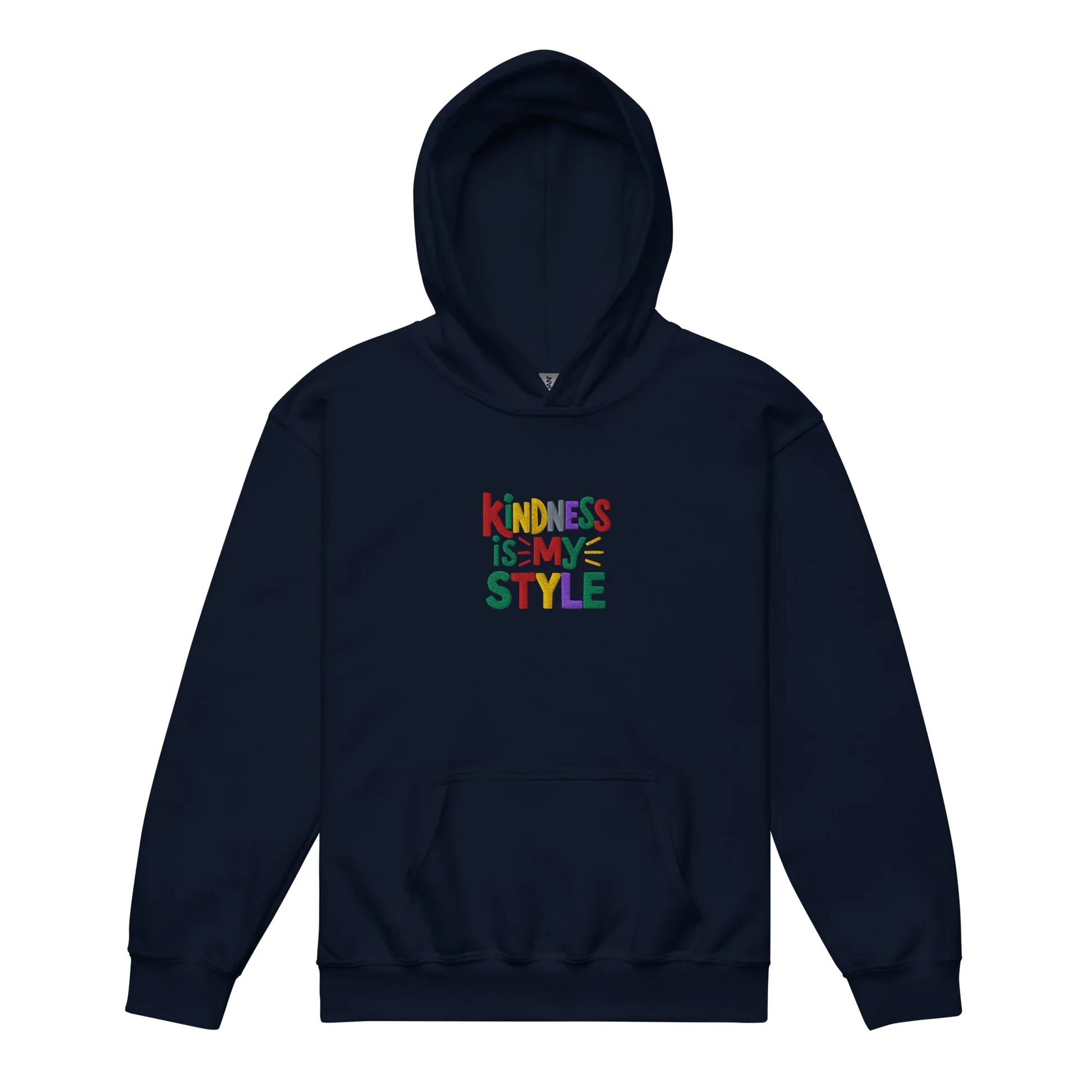Kindness Is My Style | Youth Heavy Blend Embroidered Hoodie - AwRans Clothing