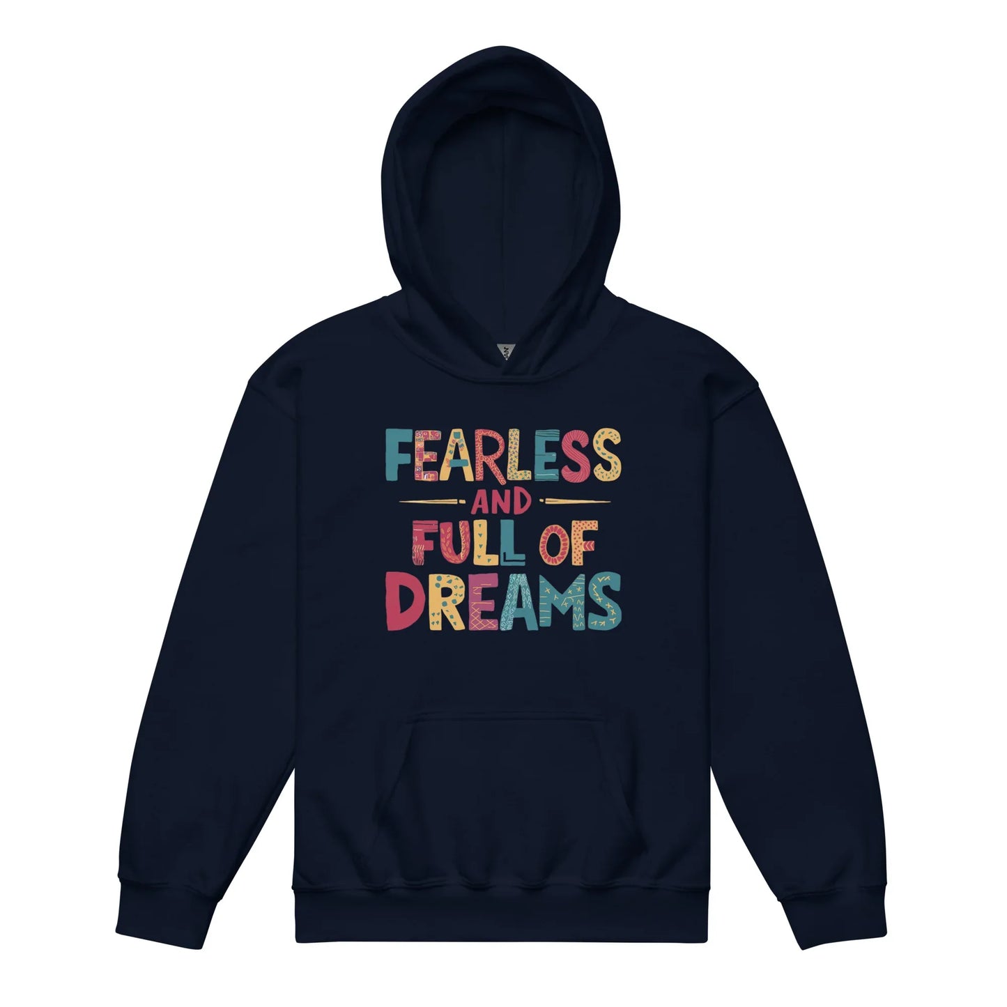 Fearless And Full Of Dreams | Youth Heavy Blend Hoodie - AwRans Clothing