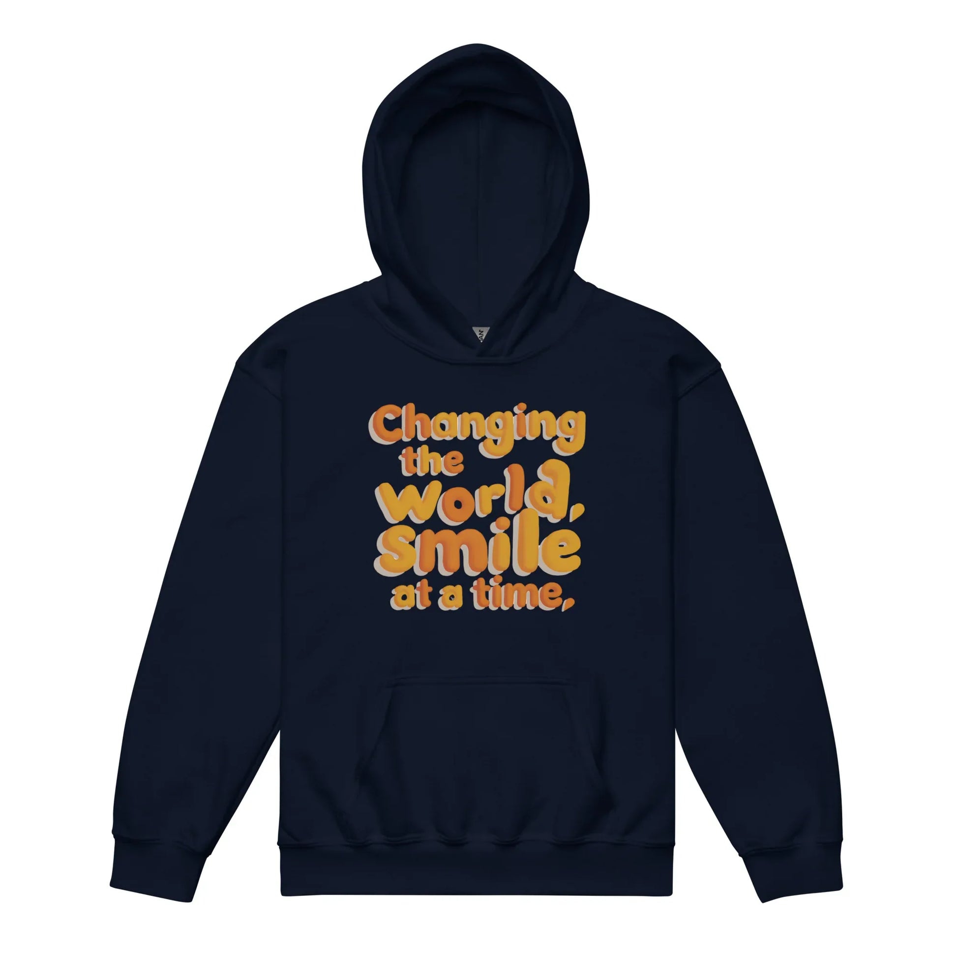 Changing The World Smile At A Time | Youth Heavy Blend Hoodie - AwRans Clothing