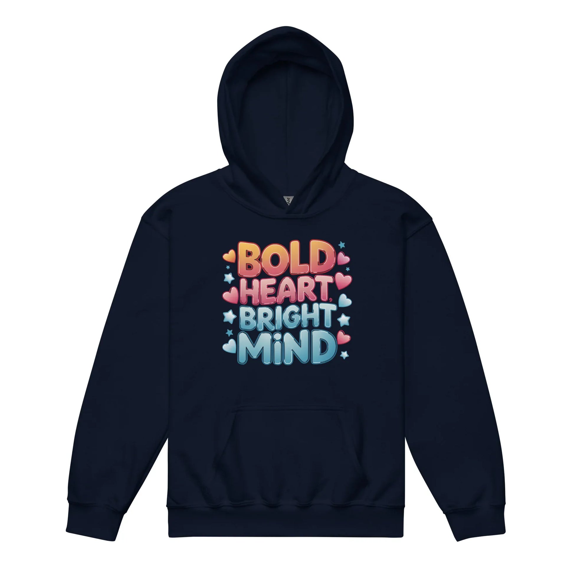Bold Heart Bright Mind | Youth Heavy Blend Hoodie - AwRans Clothing