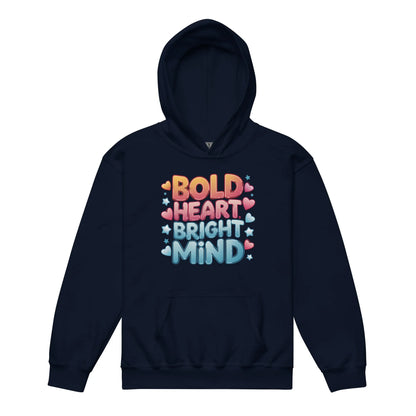 Bold Heart Bright Mind | Youth Heavy Blend Hoodie - AwRans Clothing
