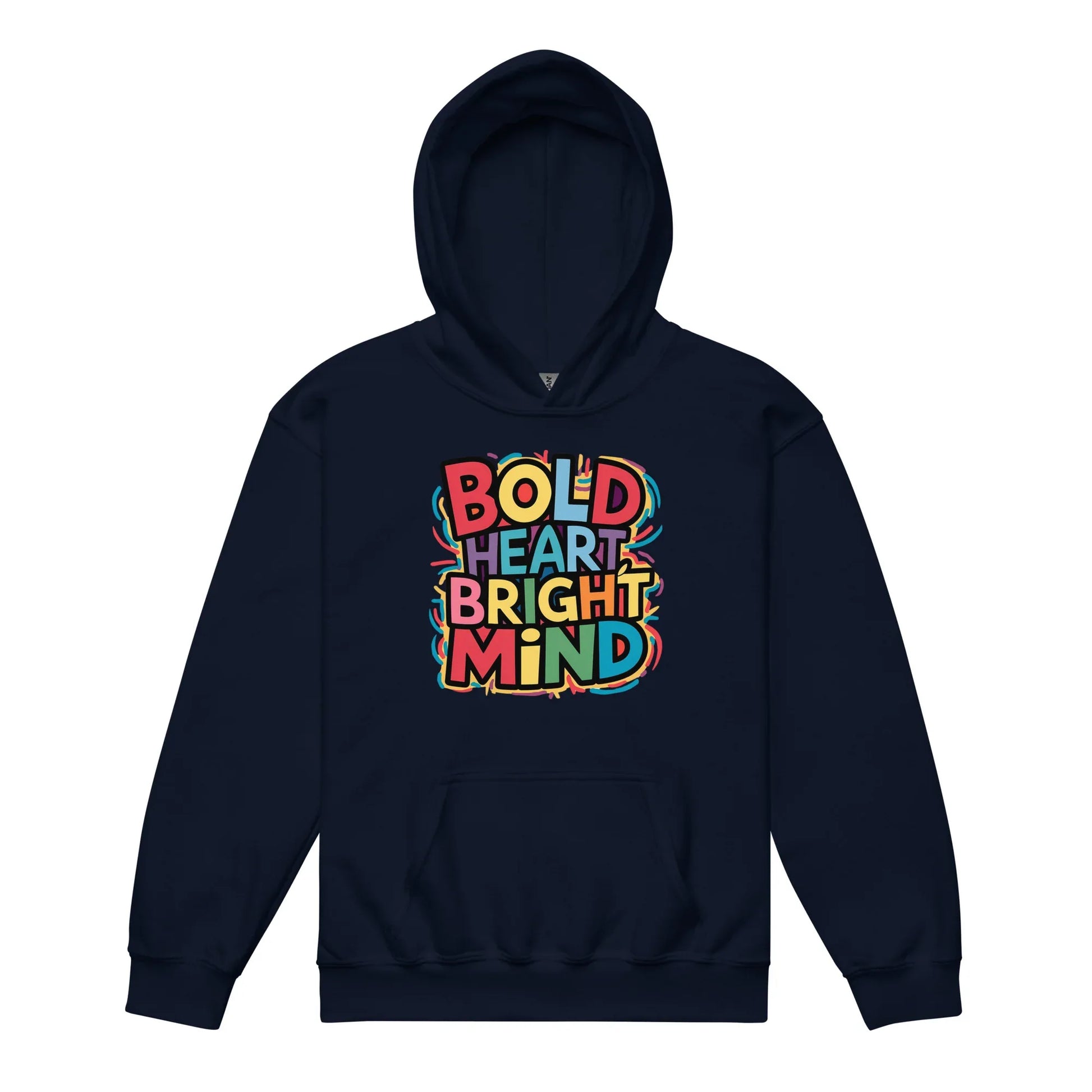 Bold Heart Bright Mind | Youth Heavy Blend Hoodie - AwRans Clothing