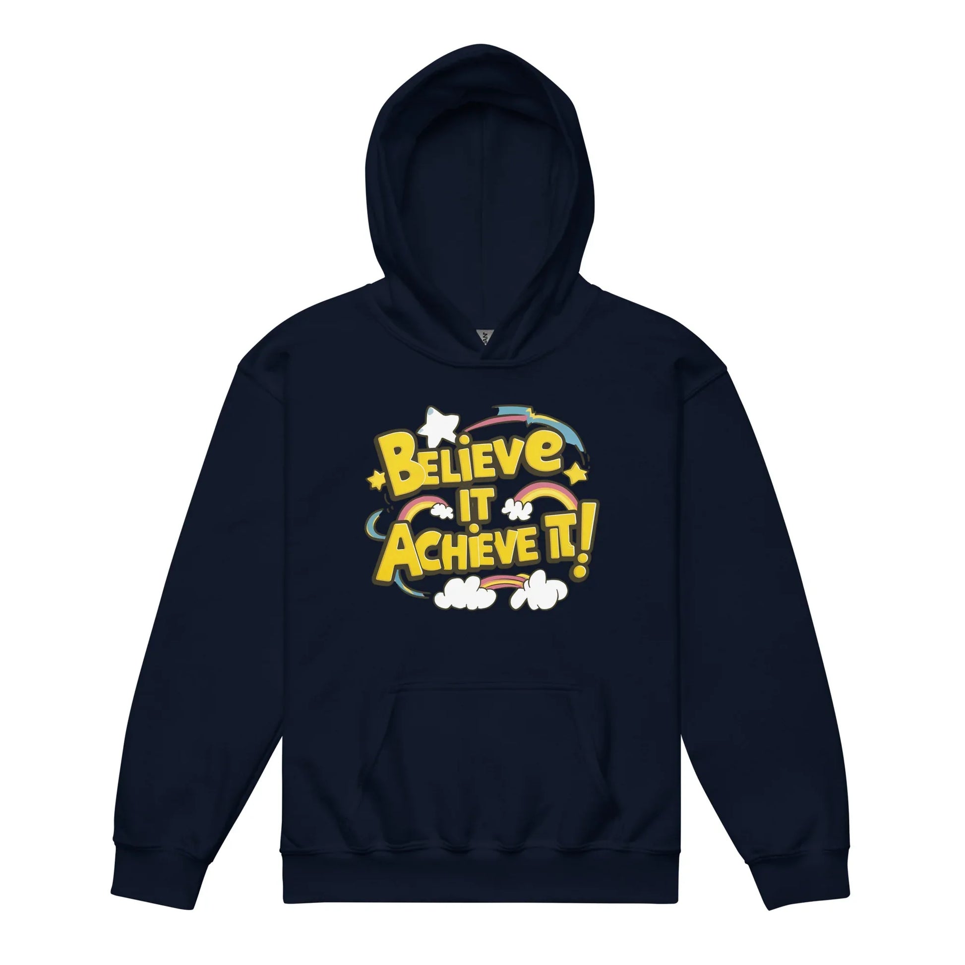 Believe It Achieve It | Youth Heavy Blend Hoodie - AwRans Clothing