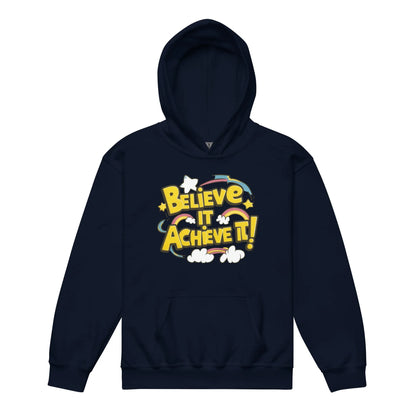 Believe It Achieve It | Youth Heavy Blend Hoodie - AwRans Clothing