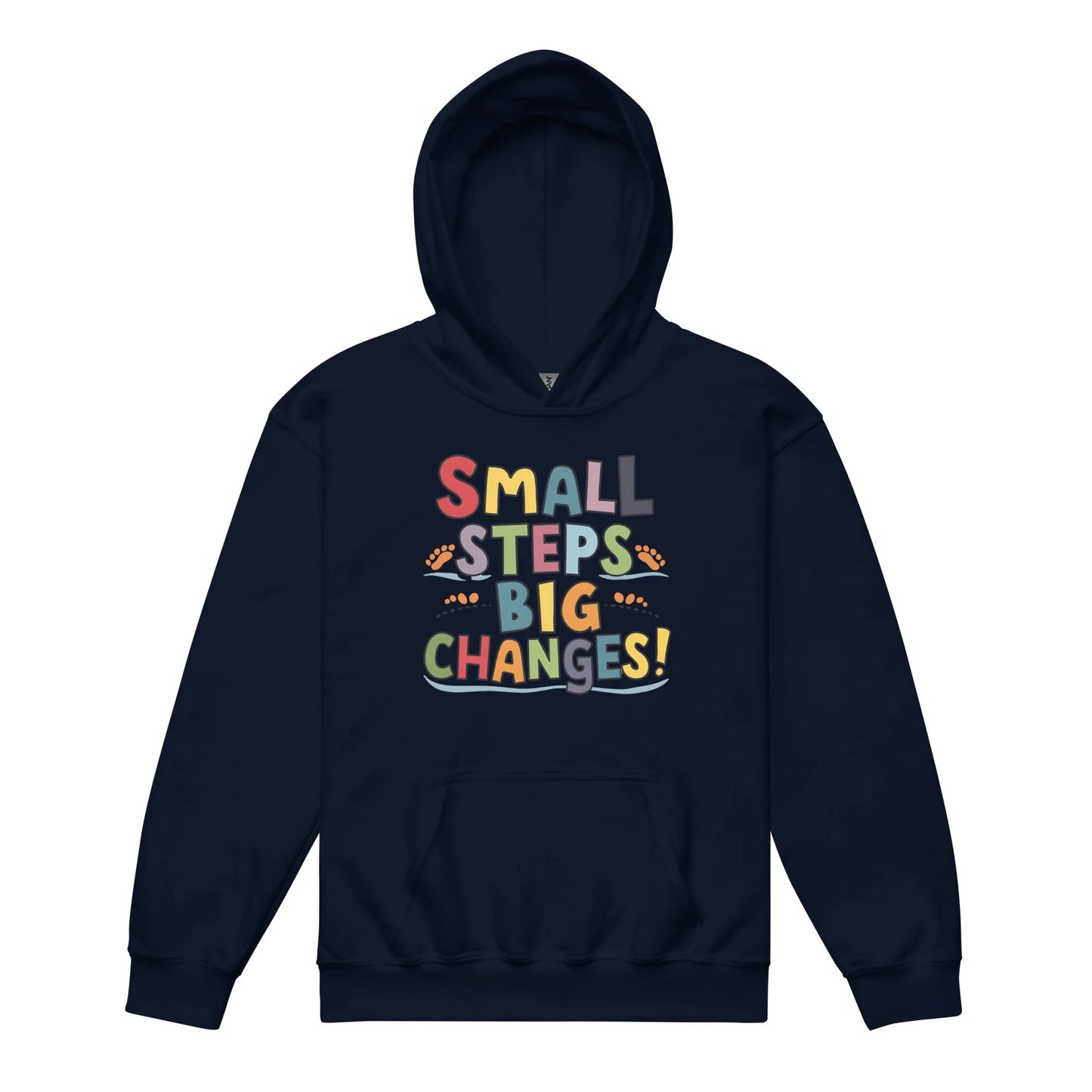 Small Steps Big Changes | Youth Heavy Blend Hoodie - AwRans Clothing