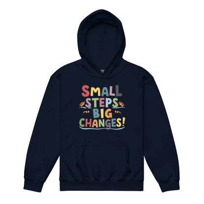 Small Steps Big Changes | Youth Heavy Blend Hoodie - AwRans Clothing