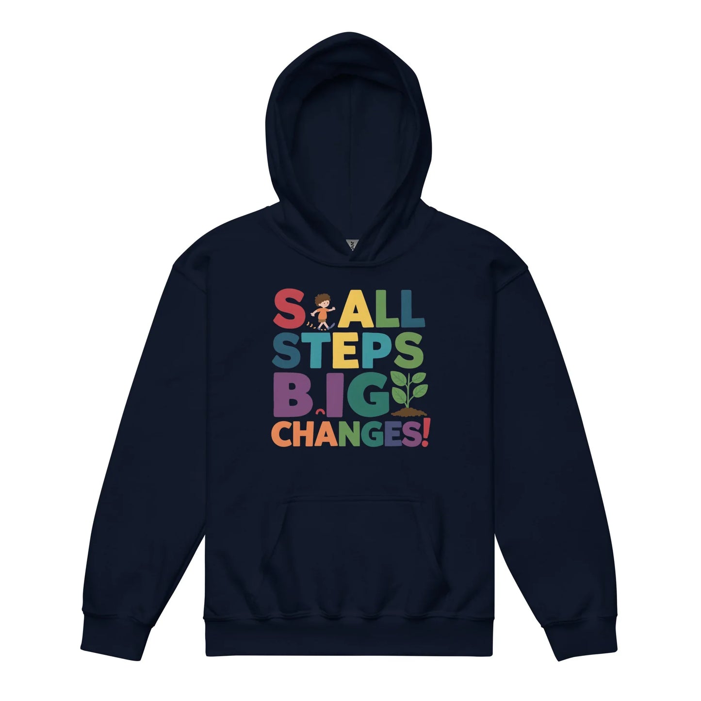 Small Steps Big Changes | Youth Heavy Blend Hoodie - AwRans Clothing