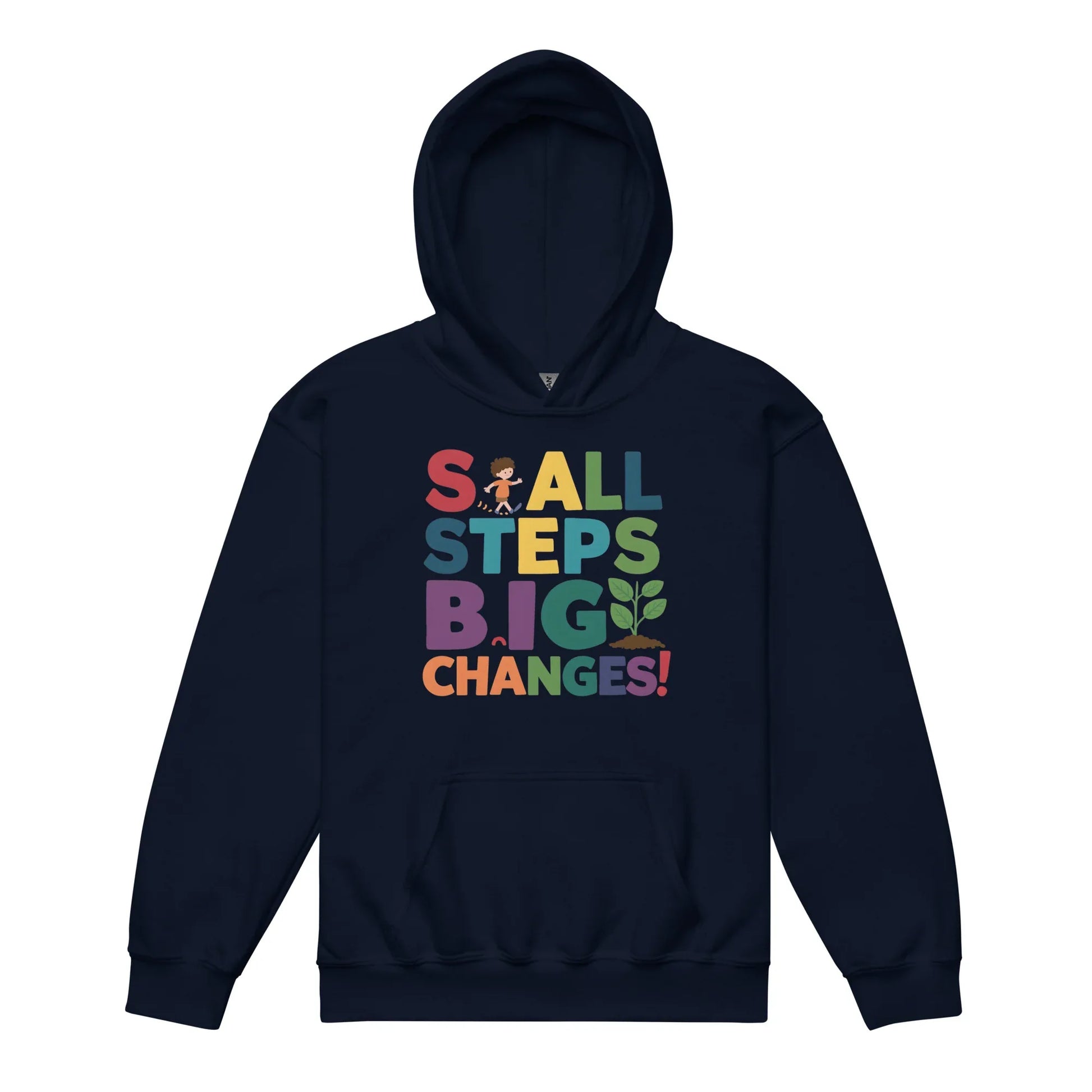 Small Steps Big Changes | Youth Heavy Blend Hoodie - AwRans Clothing