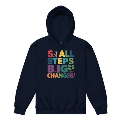 Small Steps Big Changes | Youth Heavy Blend Hoodie - AwRans Clothing