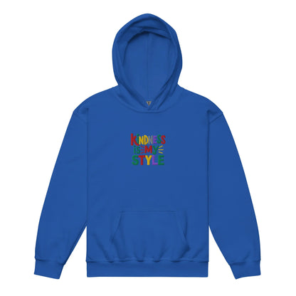 Kindness Is My Style | Youth Heavy Blend Embroidered Hoodie - AwRans Clothing
