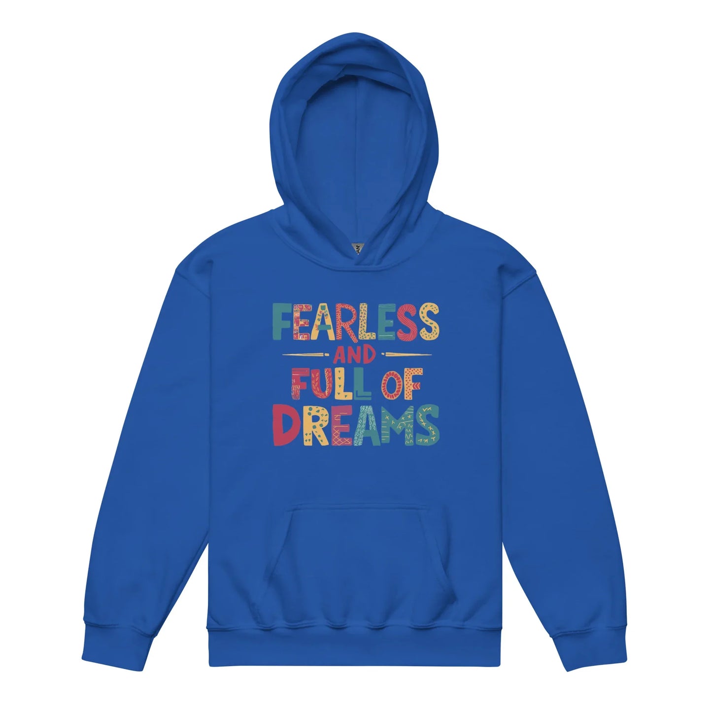 Fearless And Full Of Dreams | Youth Heavy Blend Hoodie - AwRans Clothing