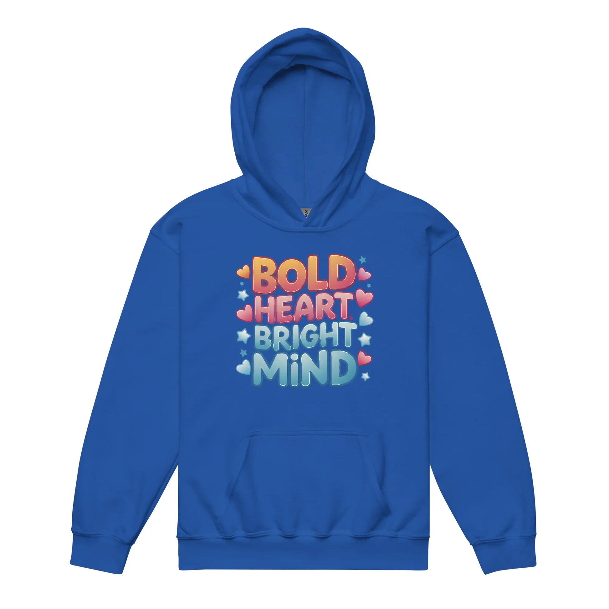 Bold Heart Bright Mind | Youth Heavy Blend Hoodie - AwRans Clothing