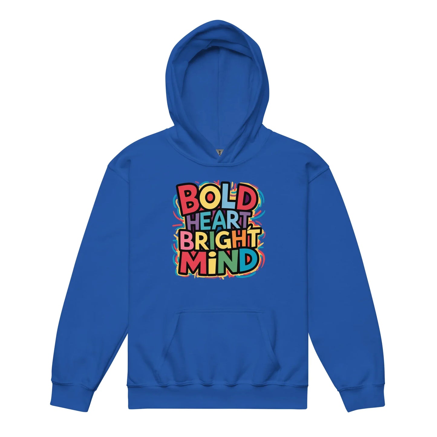 Bold Heart Bright Mind | Youth Heavy Blend Hoodie - AwRans Clothing