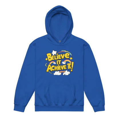 Believe It Achieve It | Youth Heavy Blend Hoodie - AwRans Clothing