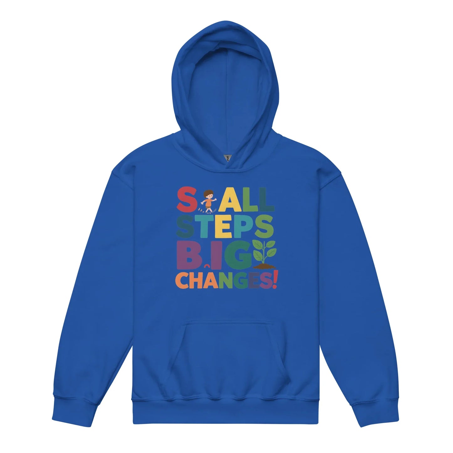 Small Steps Big Changes | Youth Heavy Blend Hoodie - AwRans Clothing
