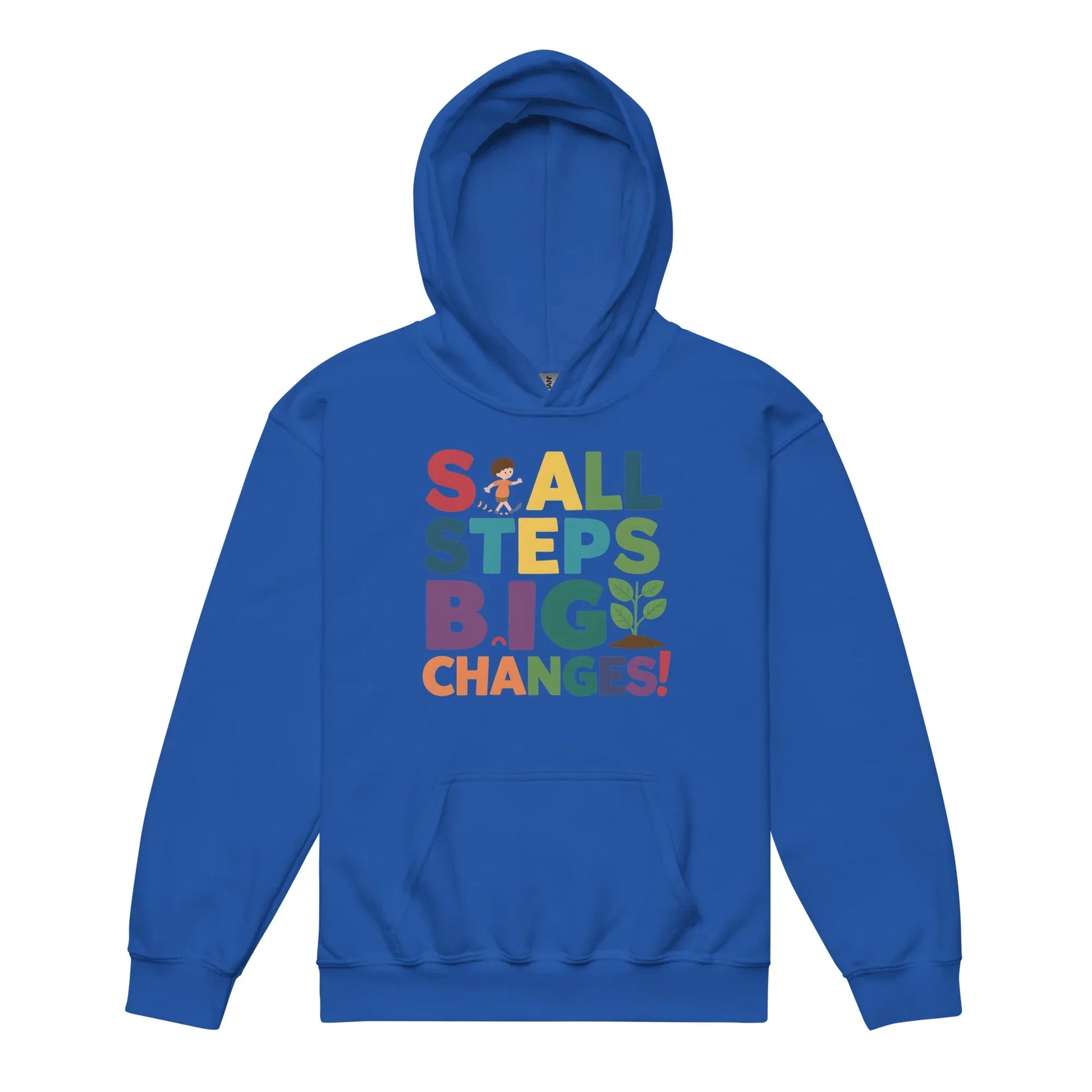 Small Steps Big Changes | Youth Heavy Blend Hoodie - AwRans Clothing