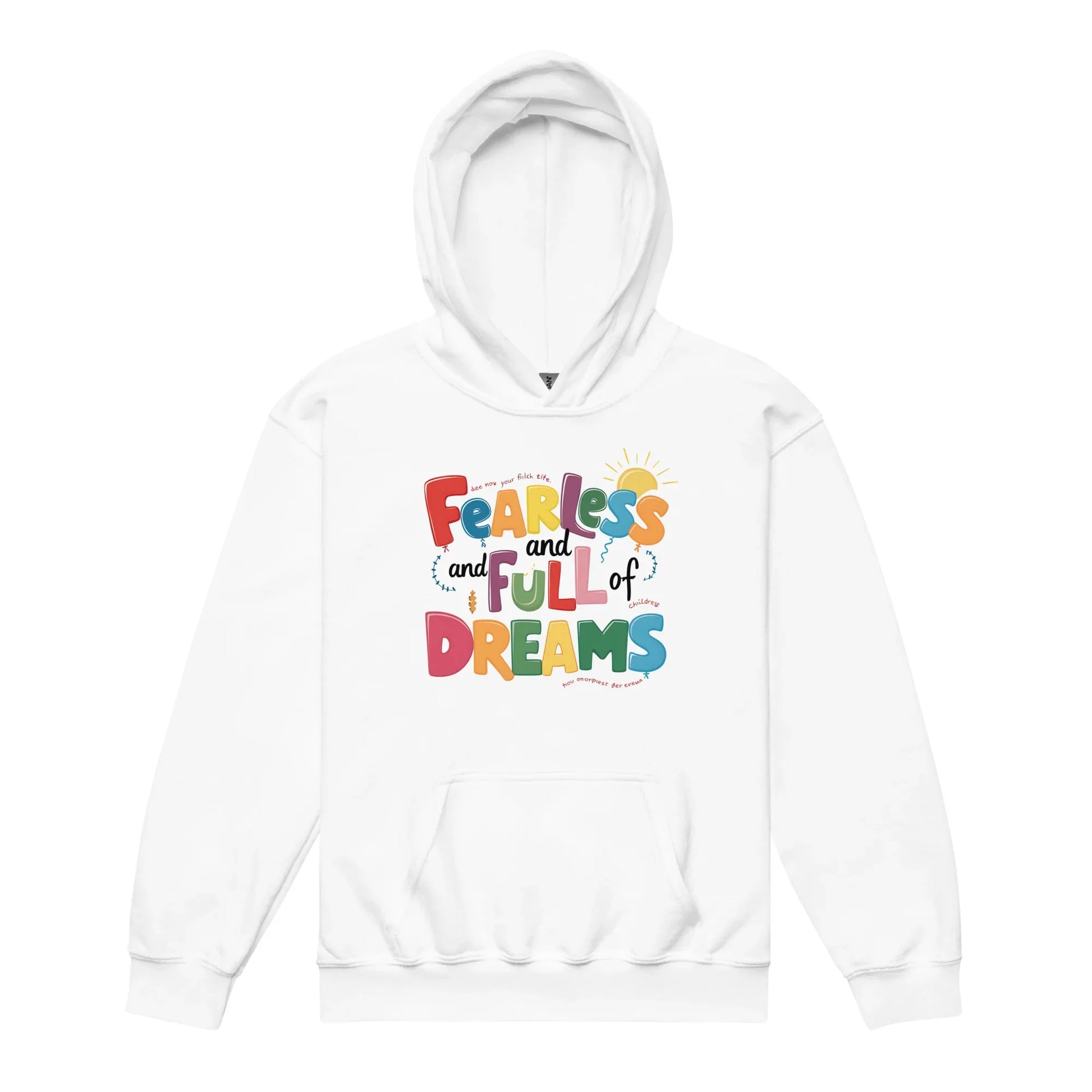 Fearless And Full Of Dreams | Youth Heavy Blend Hoodie - AwRans Clothing
