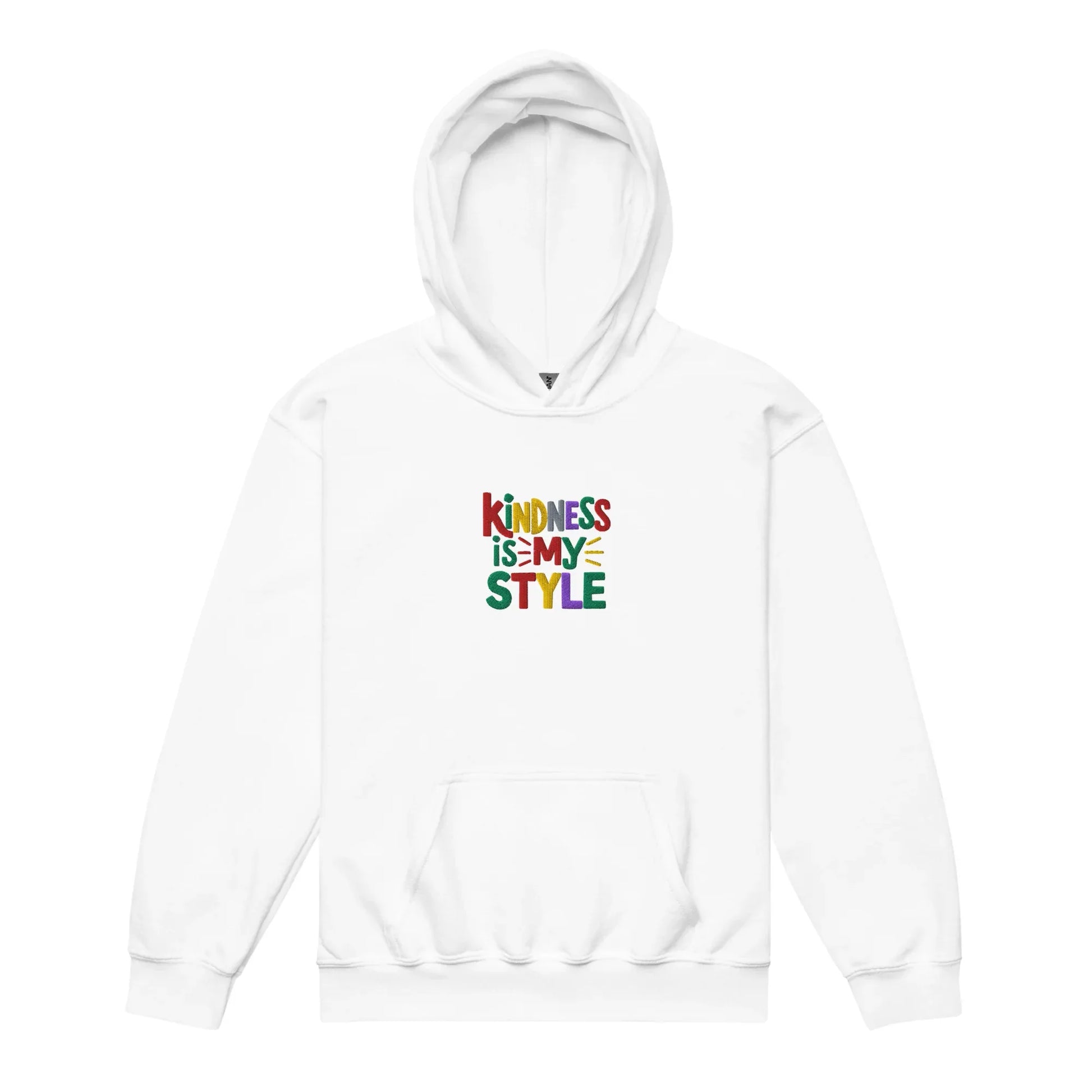 Kindness Is My Style | Youth Heavy Blend Embroidered Hoodie - AwRans Clothing