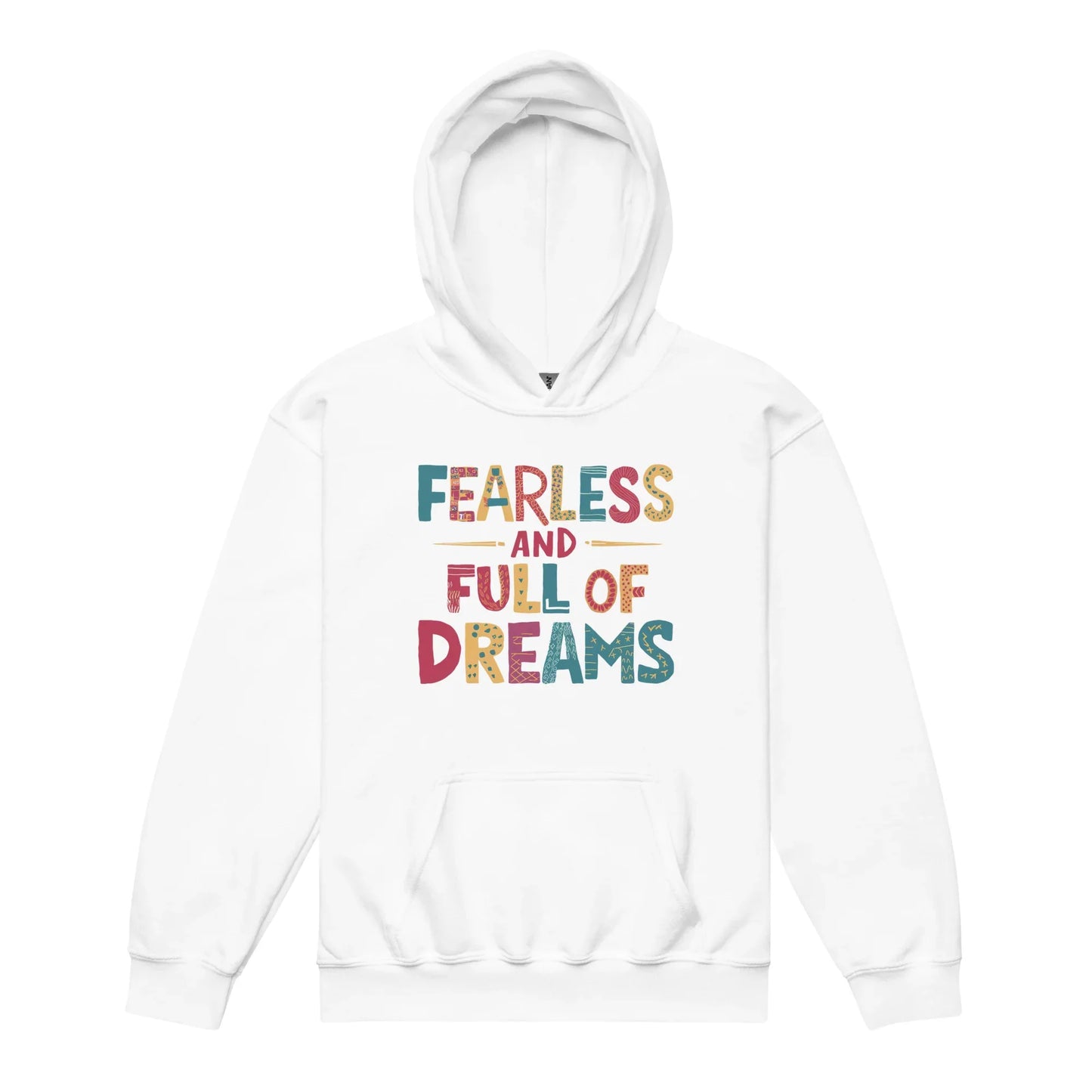 Fearless And Full Of Dreams | Youth Heavy Blend Hoodie - AwRans Clothing