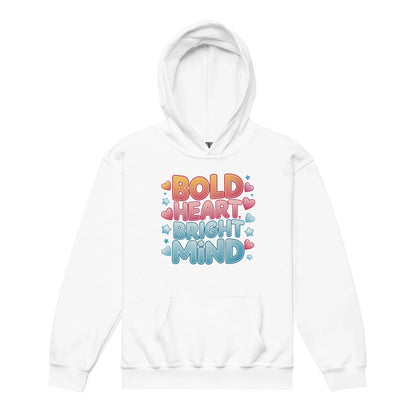 Bold Heart Bright Mind | Youth Heavy Blend Hoodie - AwRans Clothing
