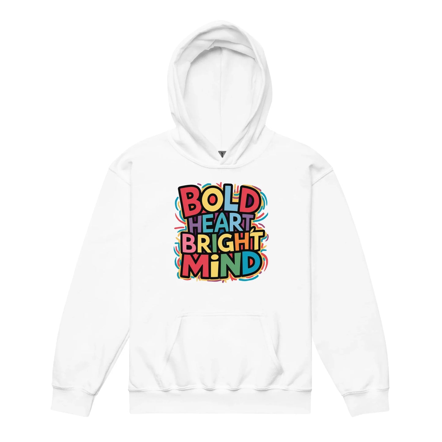 Bold Heart Bright Mind | Youth Heavy Blend Hoodie - AwRans Clothing