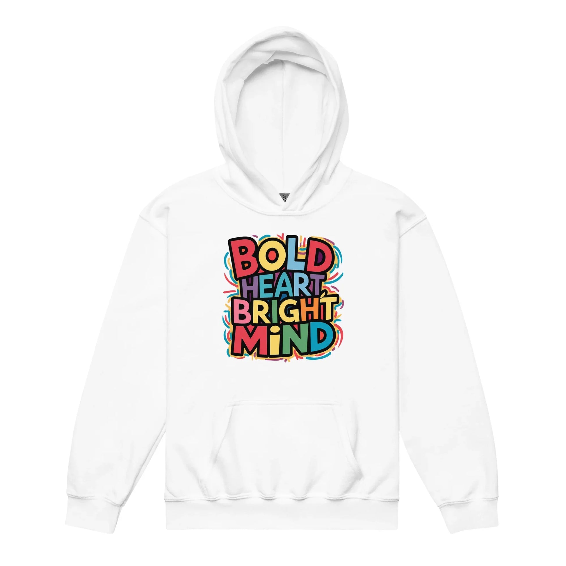 Bold Heart Bright Mind | Youth Heavy Blend Hoodie - AwRans Clothing