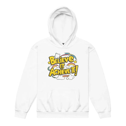 Believe It Achieve It | Youth Heavy Blend Hoodie - AwRans Clothing