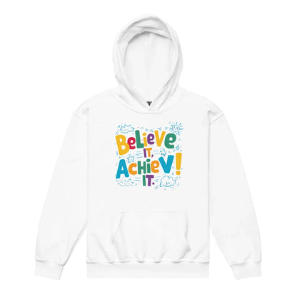 Believe It Achieve It | Youth Heavy Blend Hoodie - AwRans Clothing