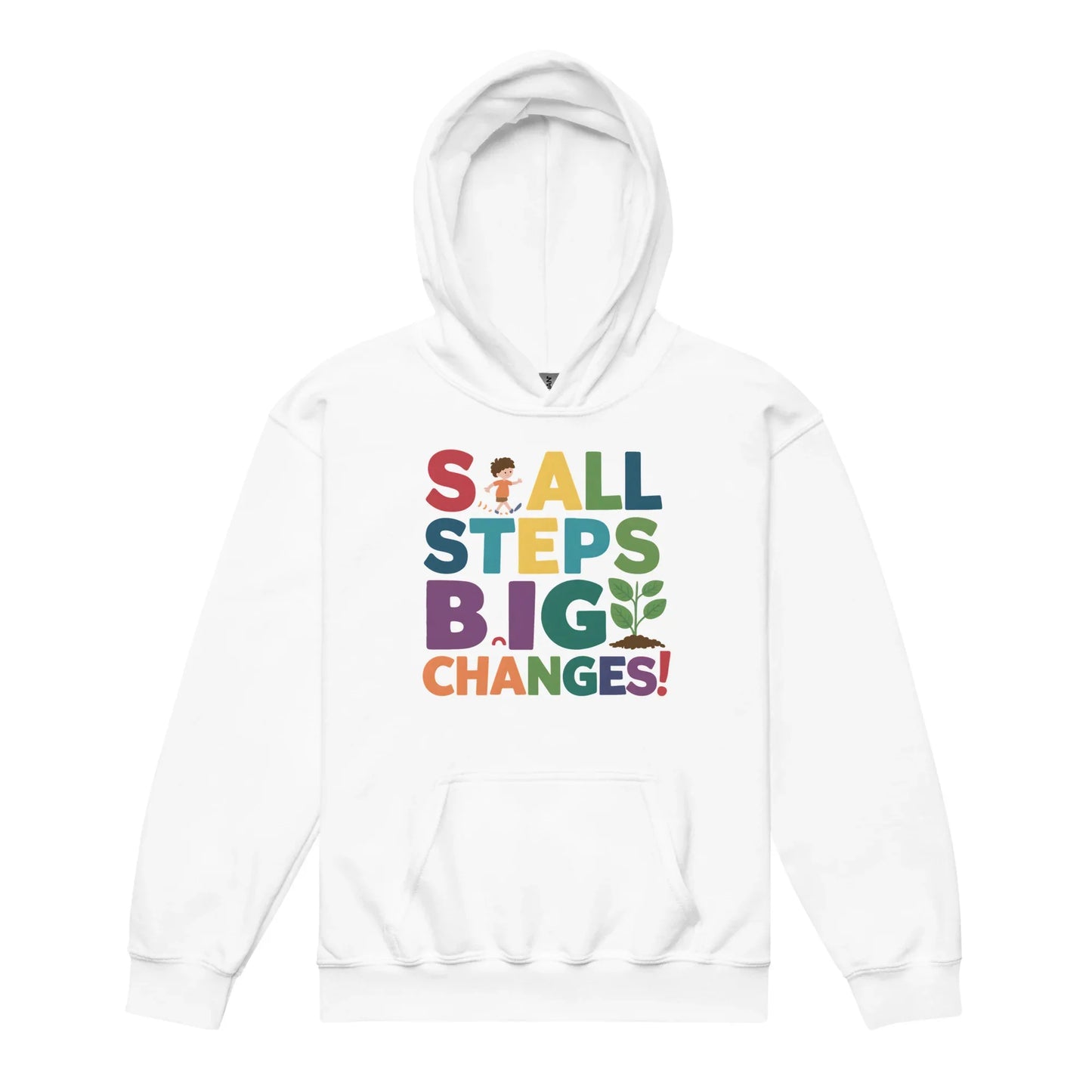 Small Steps Big Changes | Youth Heavy Blend Hoodie - AwRans Clothing