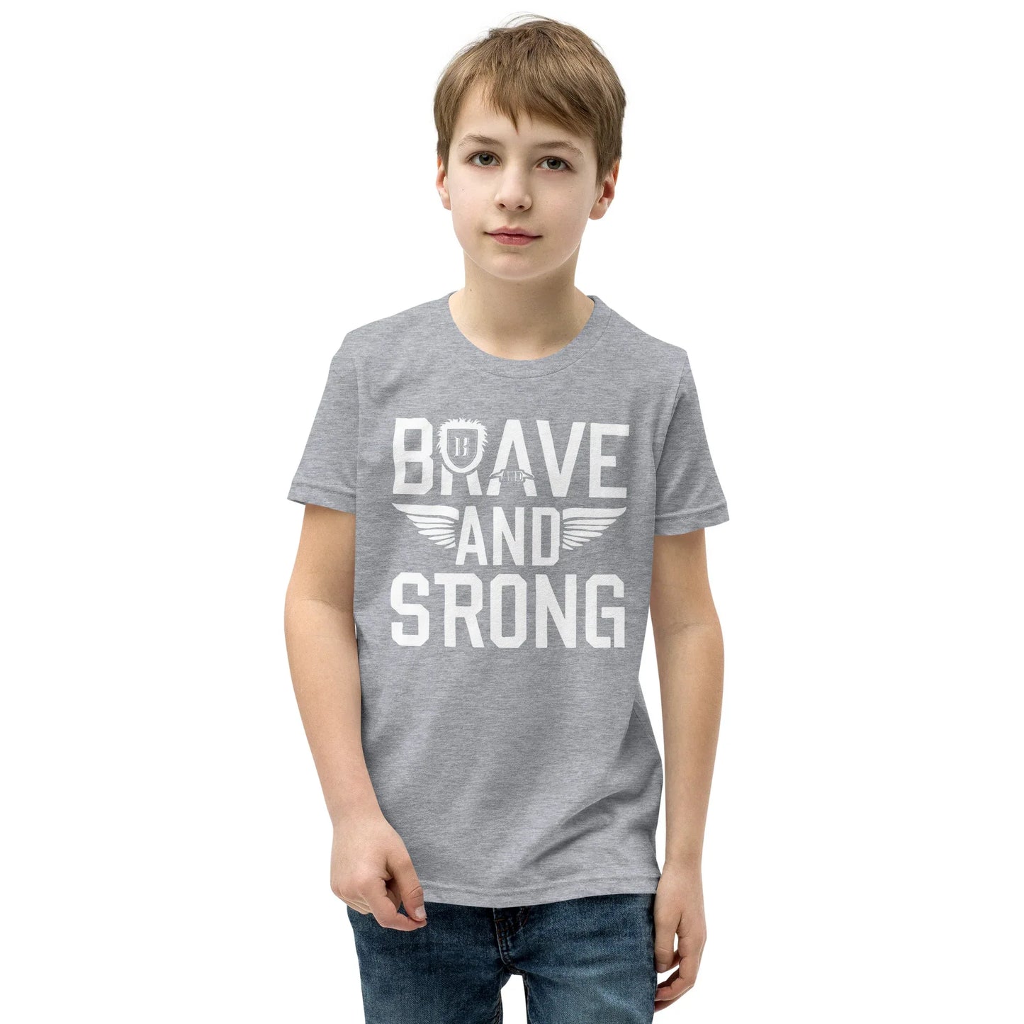Youth Short Sleeve | Brave And Strong - T-Shirt - AwRans Clothing