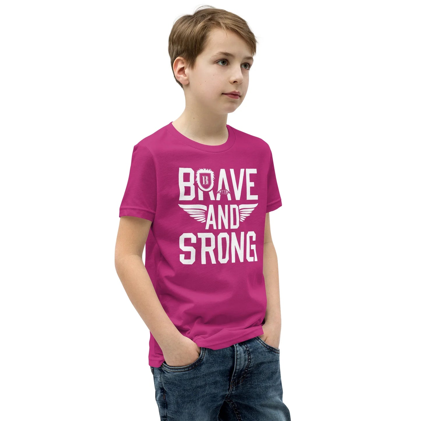 Youth Short Sleeve | Brave And Strong - T-Shirt - AwRans Clothing