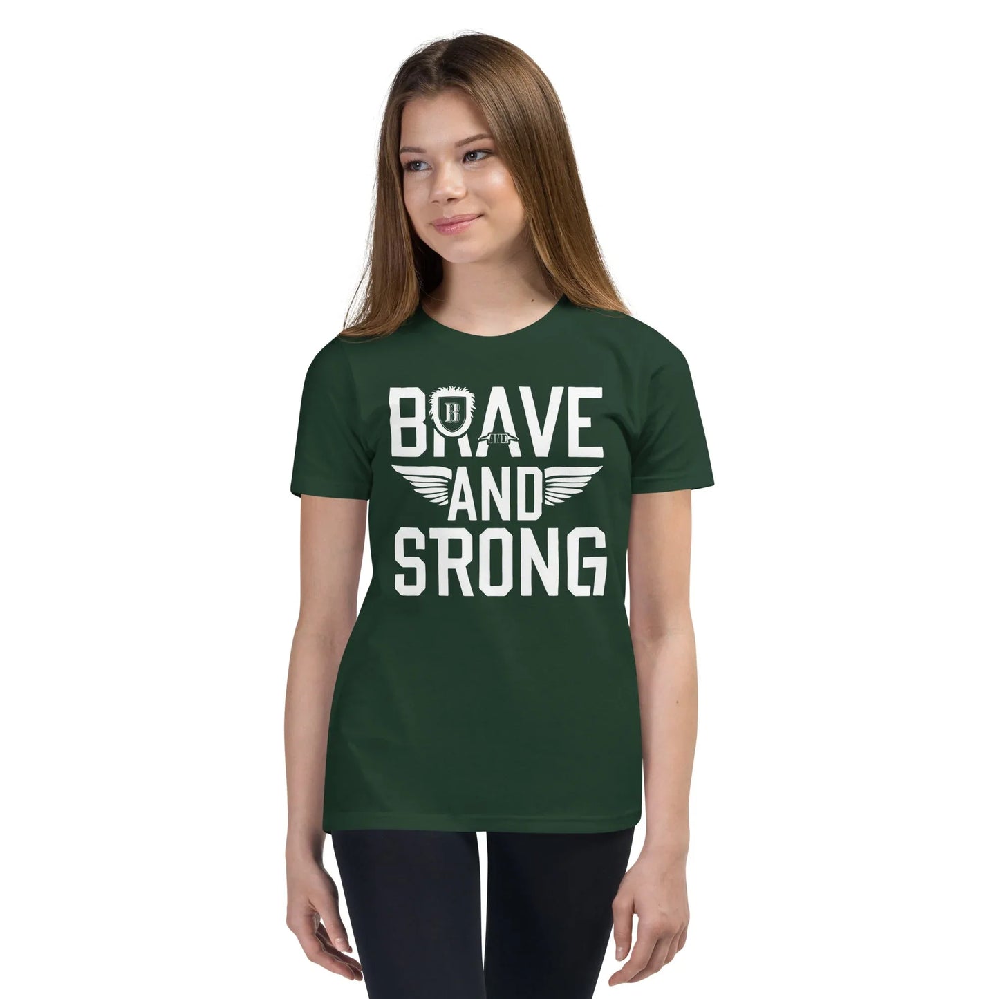 Youth Short Sleeve | Brave And Strong - T-Shirt - AwRans Clothing