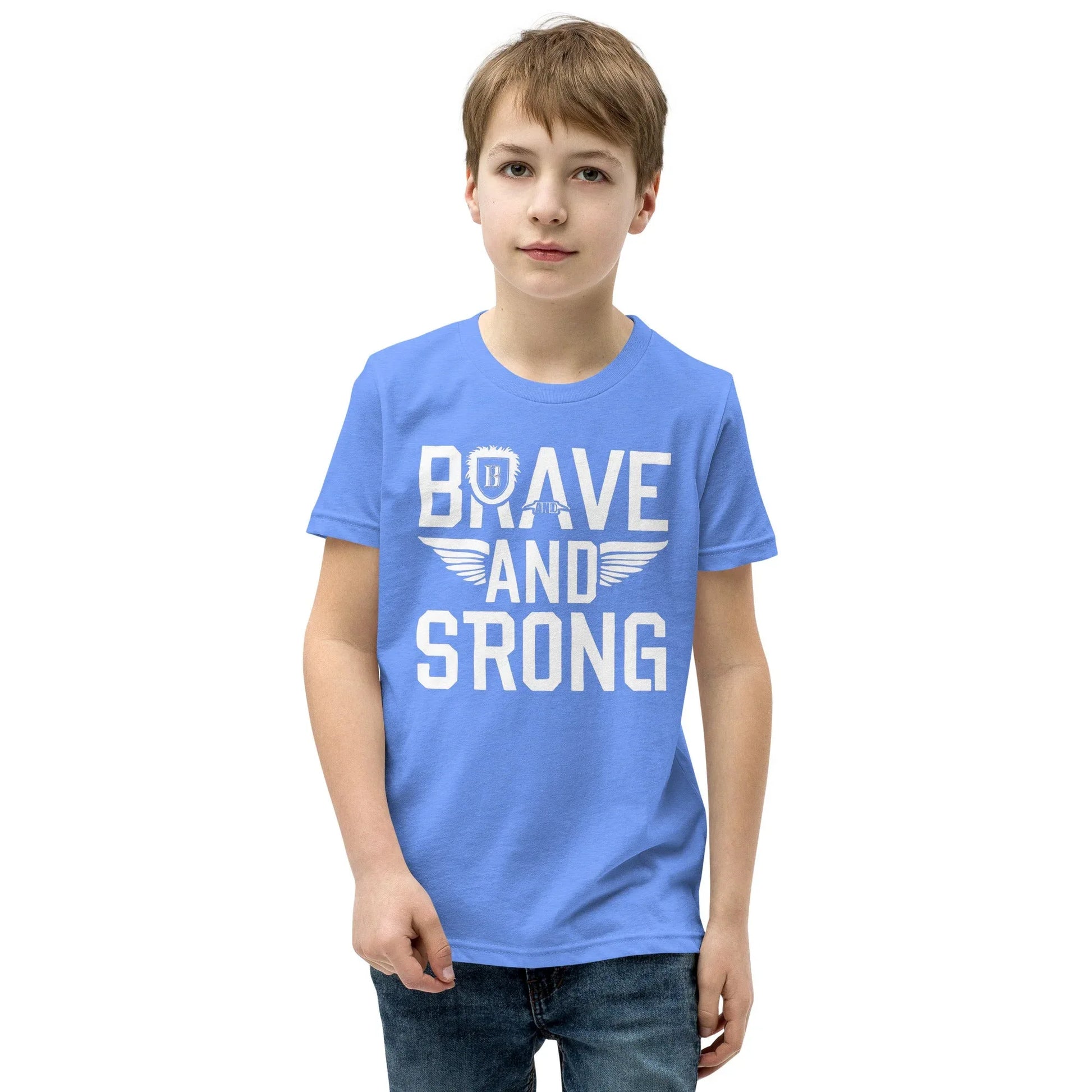 Youth Short Sleeve | Brave And Strong - T-Shirt - AwRans Clothing